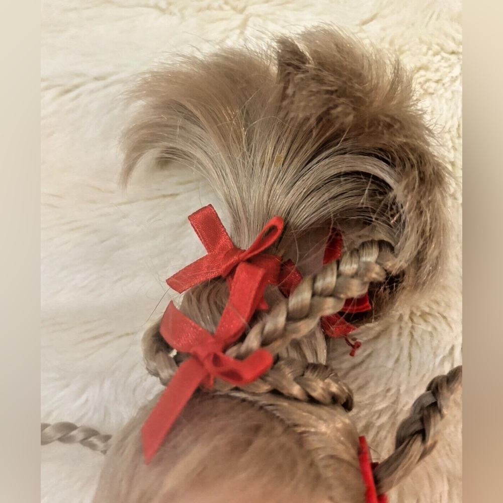 Cindy Lou Who Soft Body Doll Twirling Braids Dr Seuss Grinch 2000 Playmates Toys - Picture 3 of 10